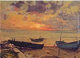 Port Canvas Paintings - Sea port